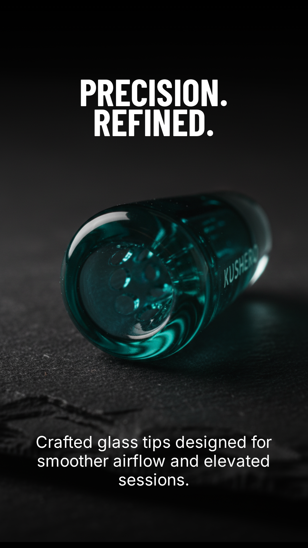 Kushero Reusable Glass Filter Tips – Premium Borosilicate Glass Joint Tips (5 Pack)