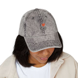 Vintage I ♥ WEED Distressed Baseball Cap — Retro Stonewashed Hat for Weed Lovers